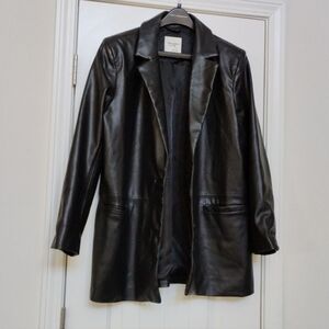 Abercrombie & Fitch Vegan Leather Blazer/Jacket Sz-XL Black